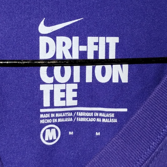 BLUE/PURPLE NIKE DRI-FIT COTTON TEE, SIZE MEDIUM, NEVER WORN EXCELLENT CONDITION - Picture 7 of 7